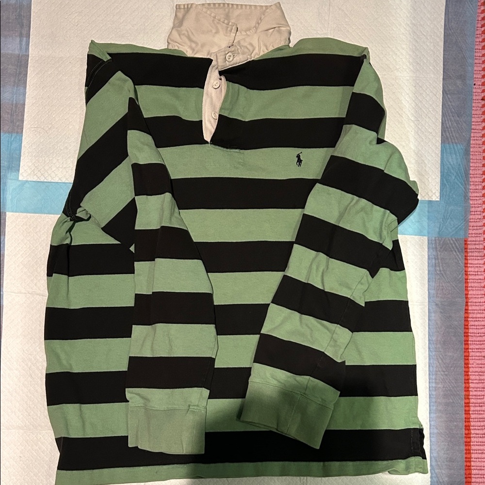 Ralph Lauren Polo Shirt with Green and White Accents